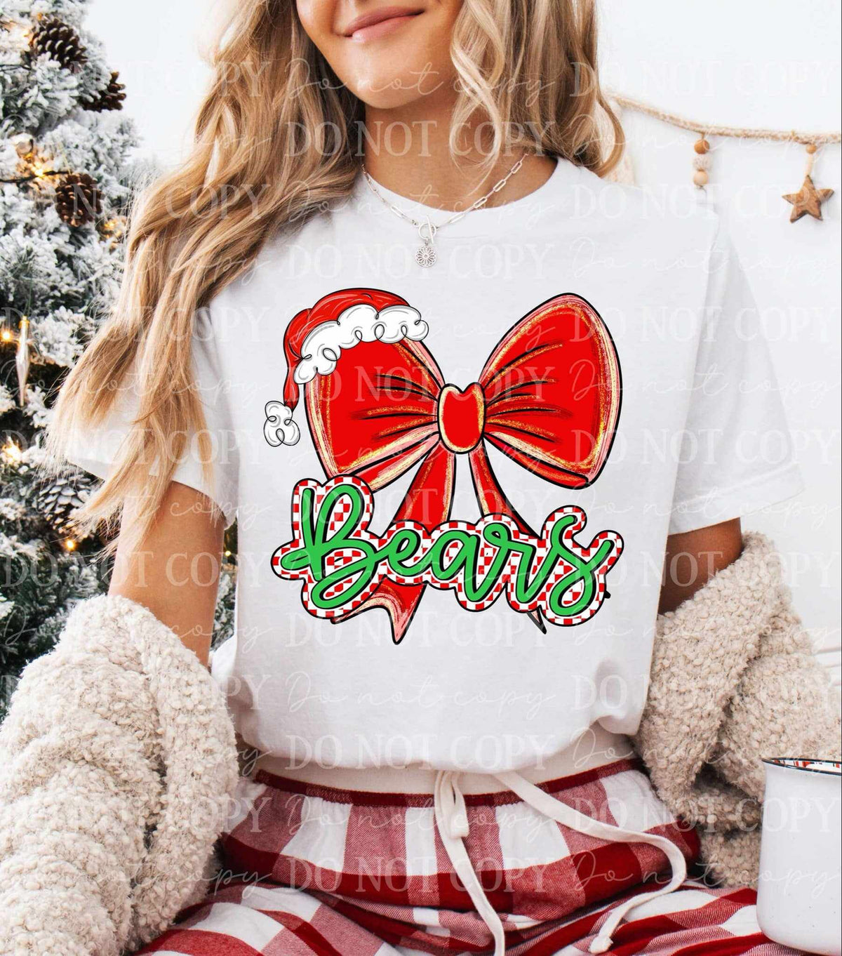 Bears Christmas bow (C’s) 65940 DTF transfer