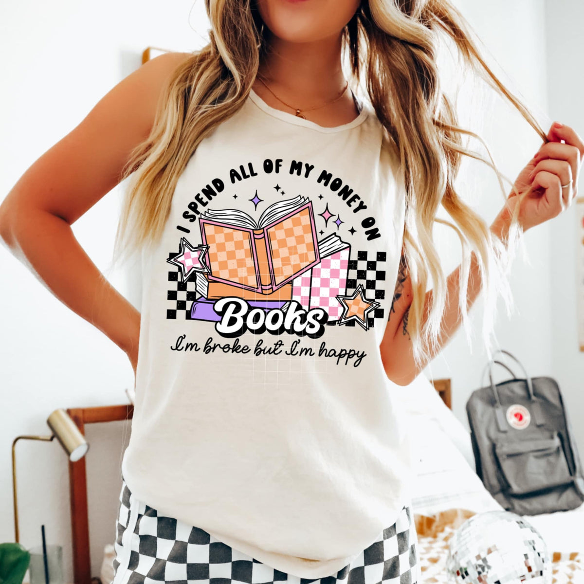 I spend all of my money on books (CSC) 98961 DTF transfer