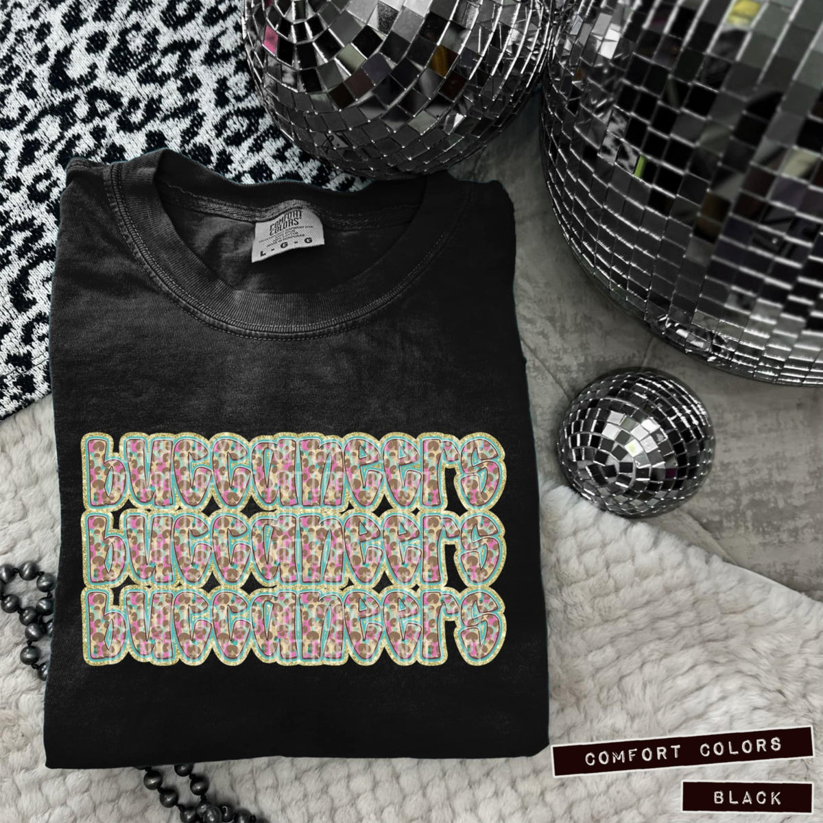 Buccaneers Leopard Stacked (Caplinger) 98474 DTF transfer