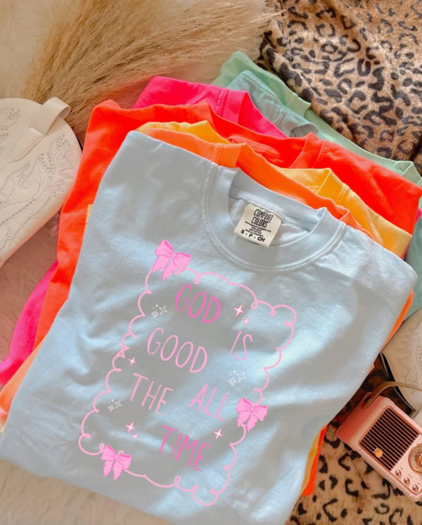 God is good all the time pink 106245 DTF transfer