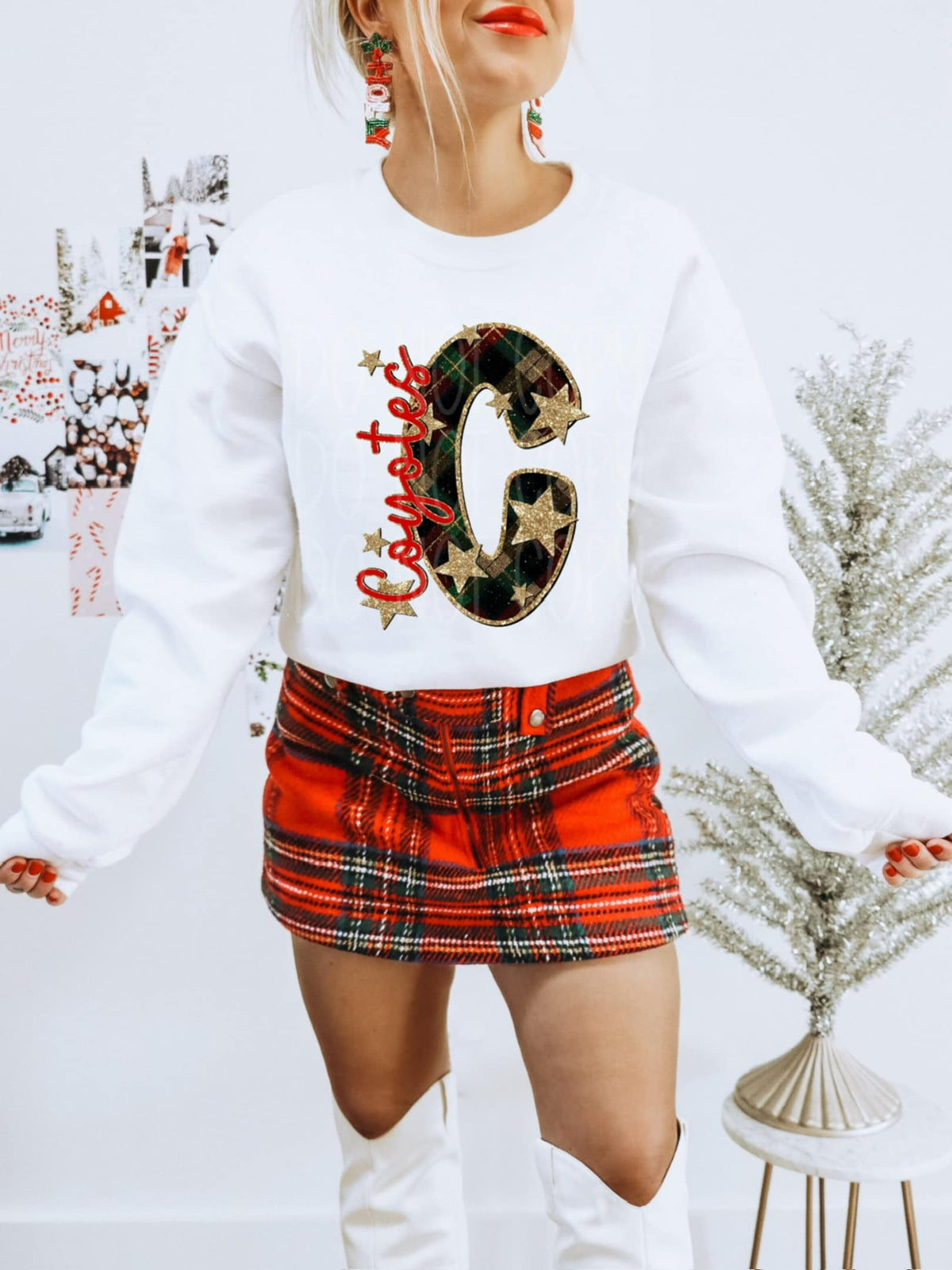 Coyotes plaid and gold stars (PH) DTF Transfers