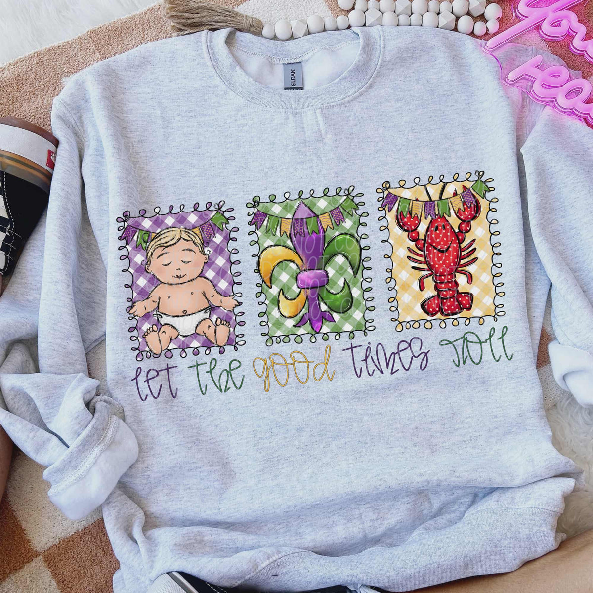 Let the good times roll frames (city) DTF Transfer