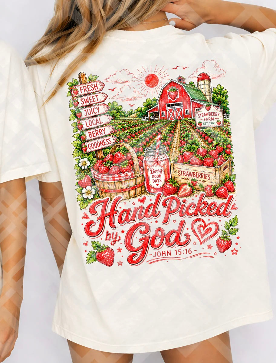 Handpicked by god strawberries Sunday Special DTF transfer