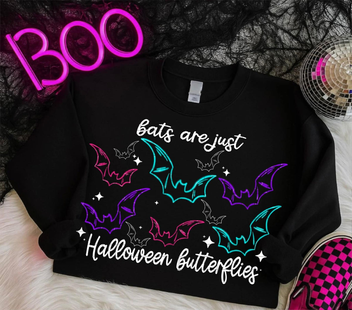 Bats are Halloween Butterflies (Linda) DTF transfer