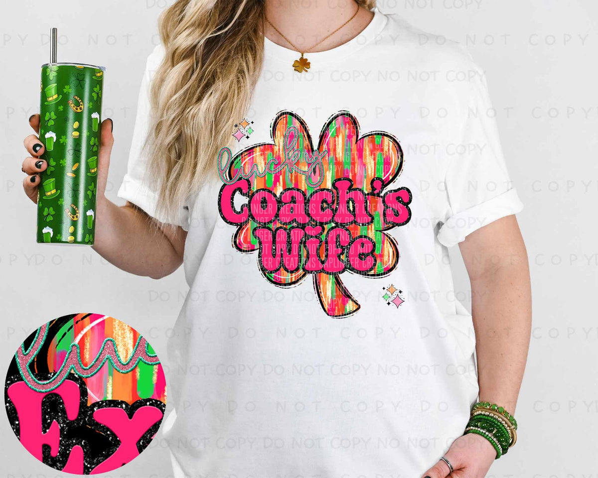 Coach’s wife brushstroke clover (Caplinger) 80310 DTF transfer