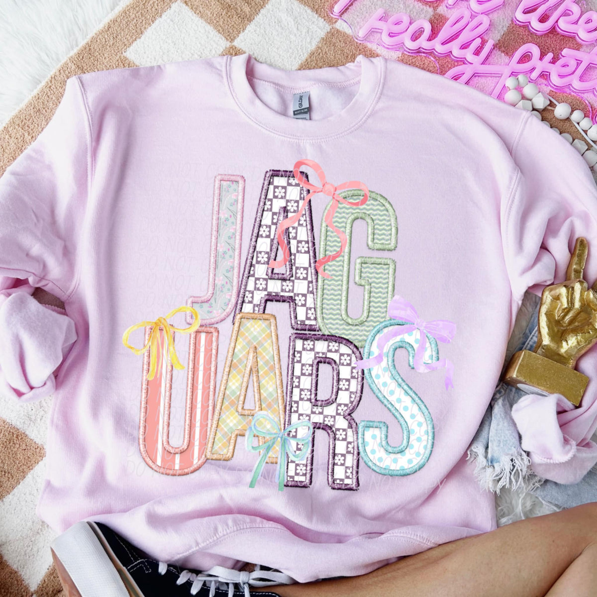 Jaguars Spring Bow Mascots (CITY) 97142 DTF transfer