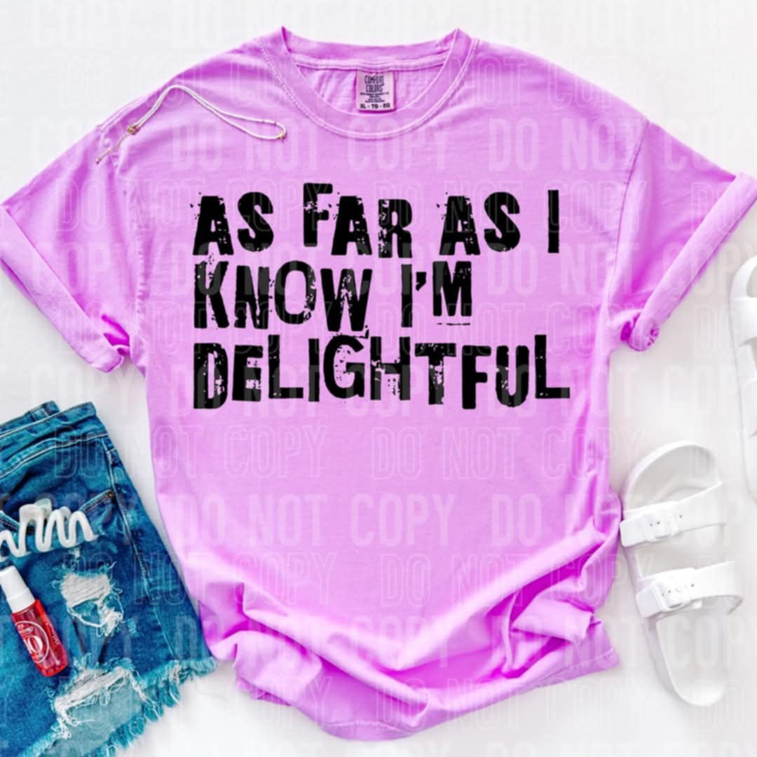 As far as I know I’m delightful (SBB) 99848 DTF transfer