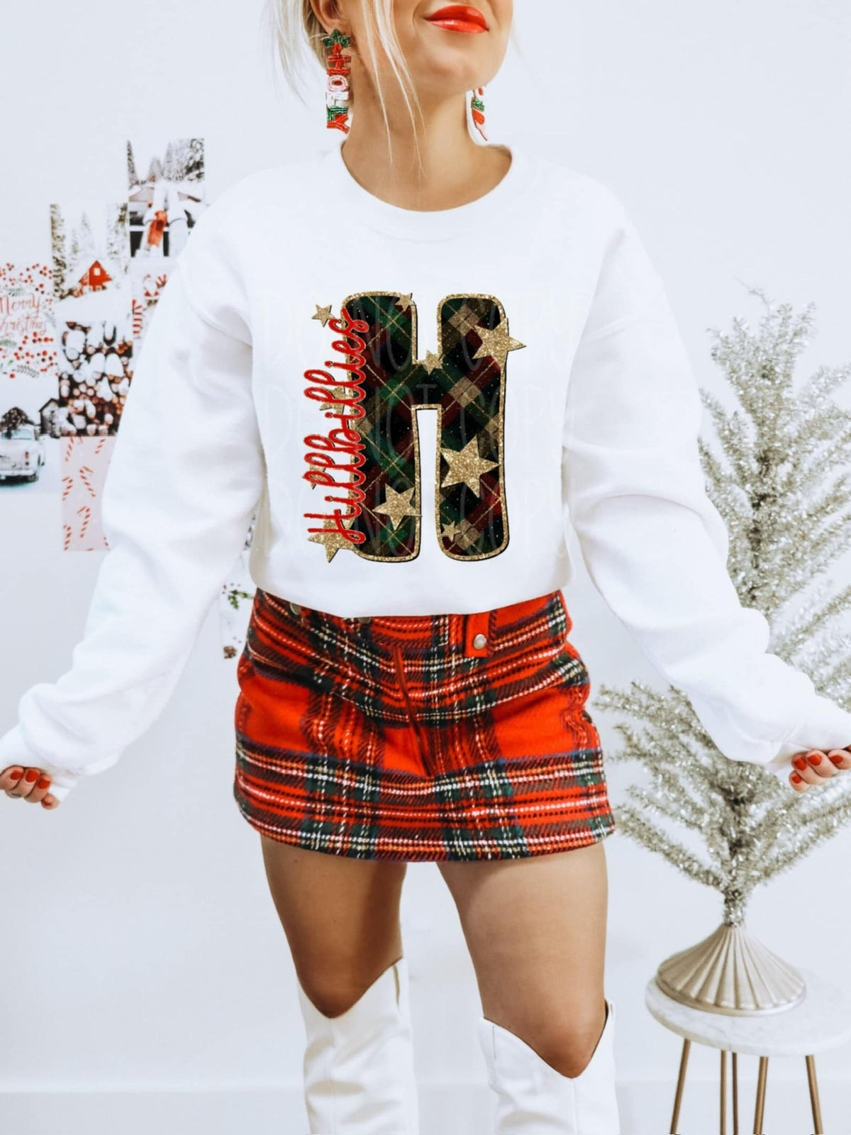 Hillbillies plaid and gold stars (PH) DTF Transfers