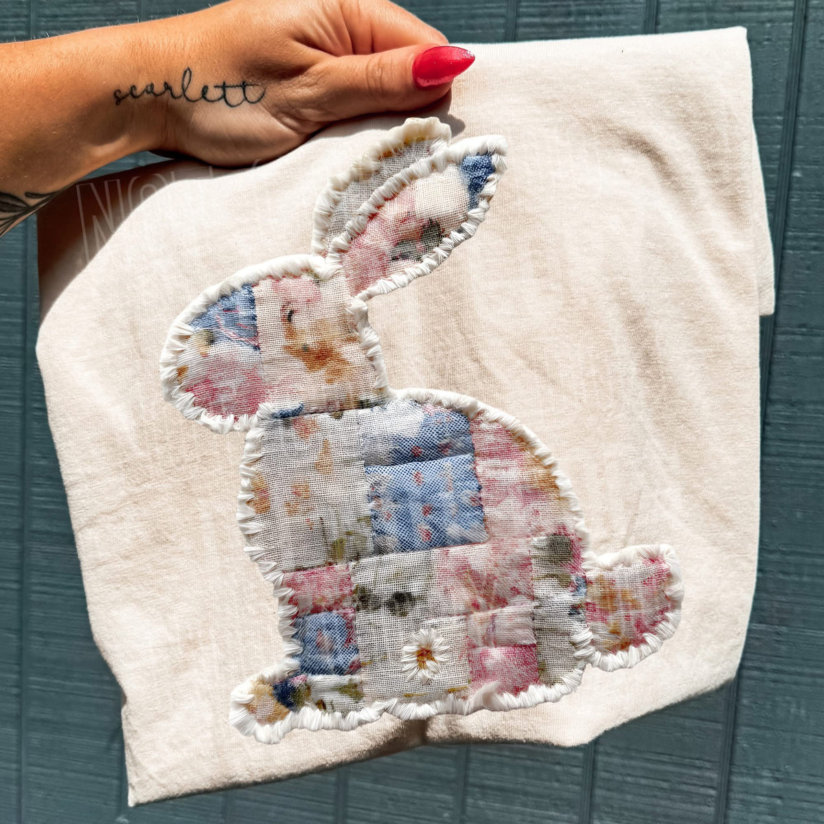 Patchwork bunny Tuesday Deal DTF