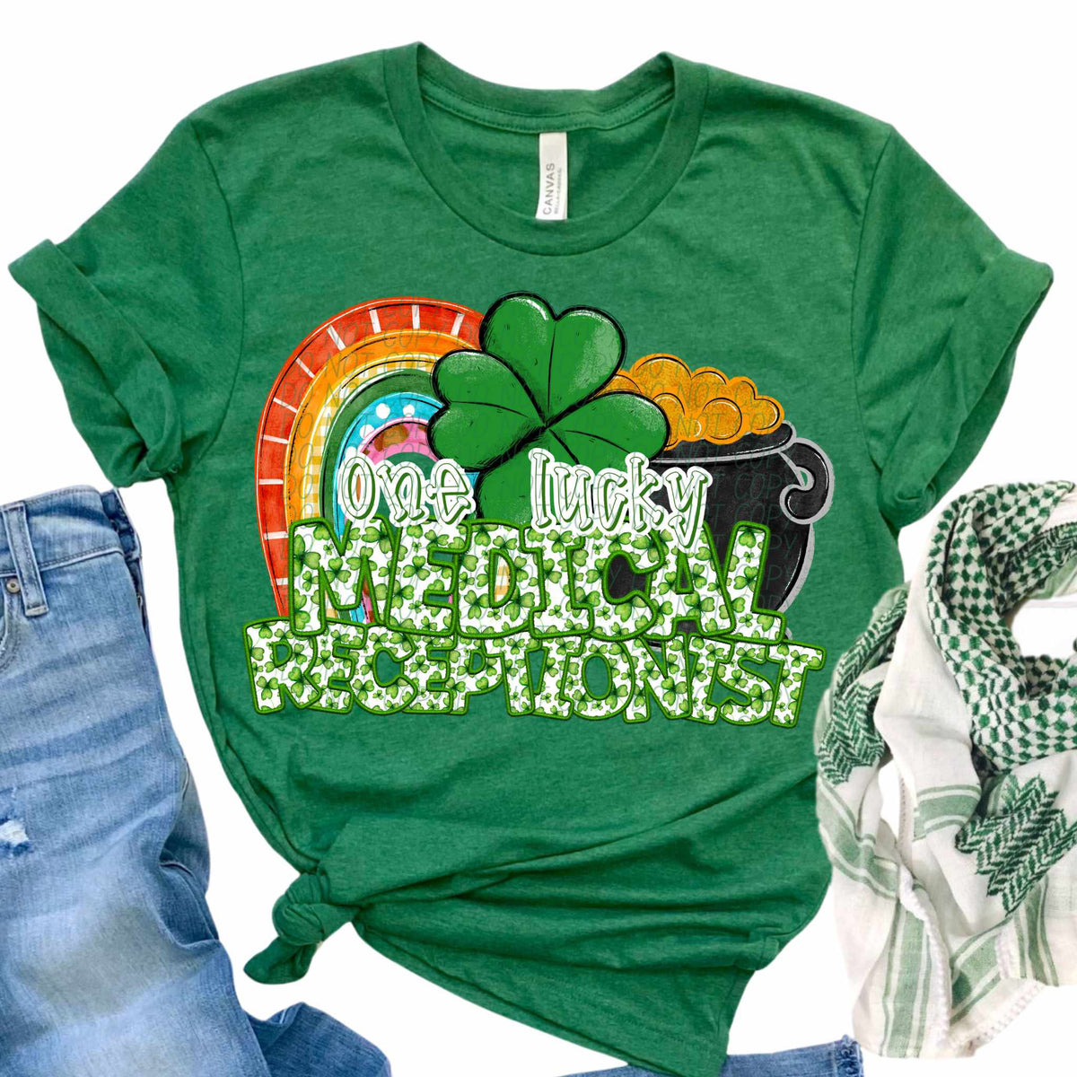 One lucky medical receptionist (CITY) 84176 DTF transfer