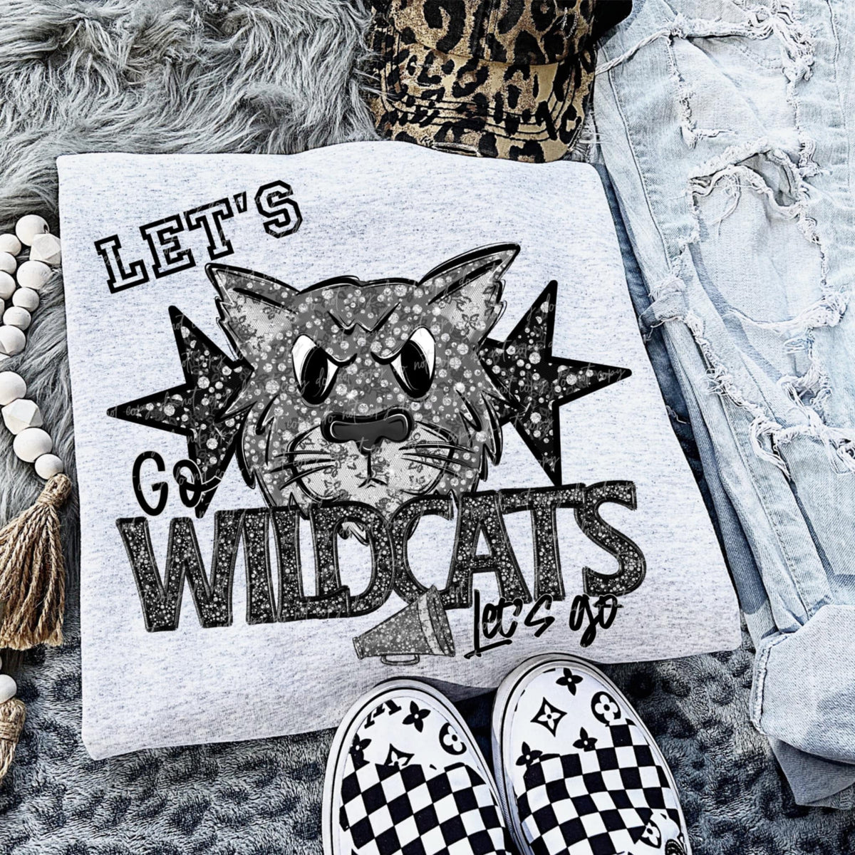 Let’s go wildcats silver (VIRGO) 92522 DTF transfer