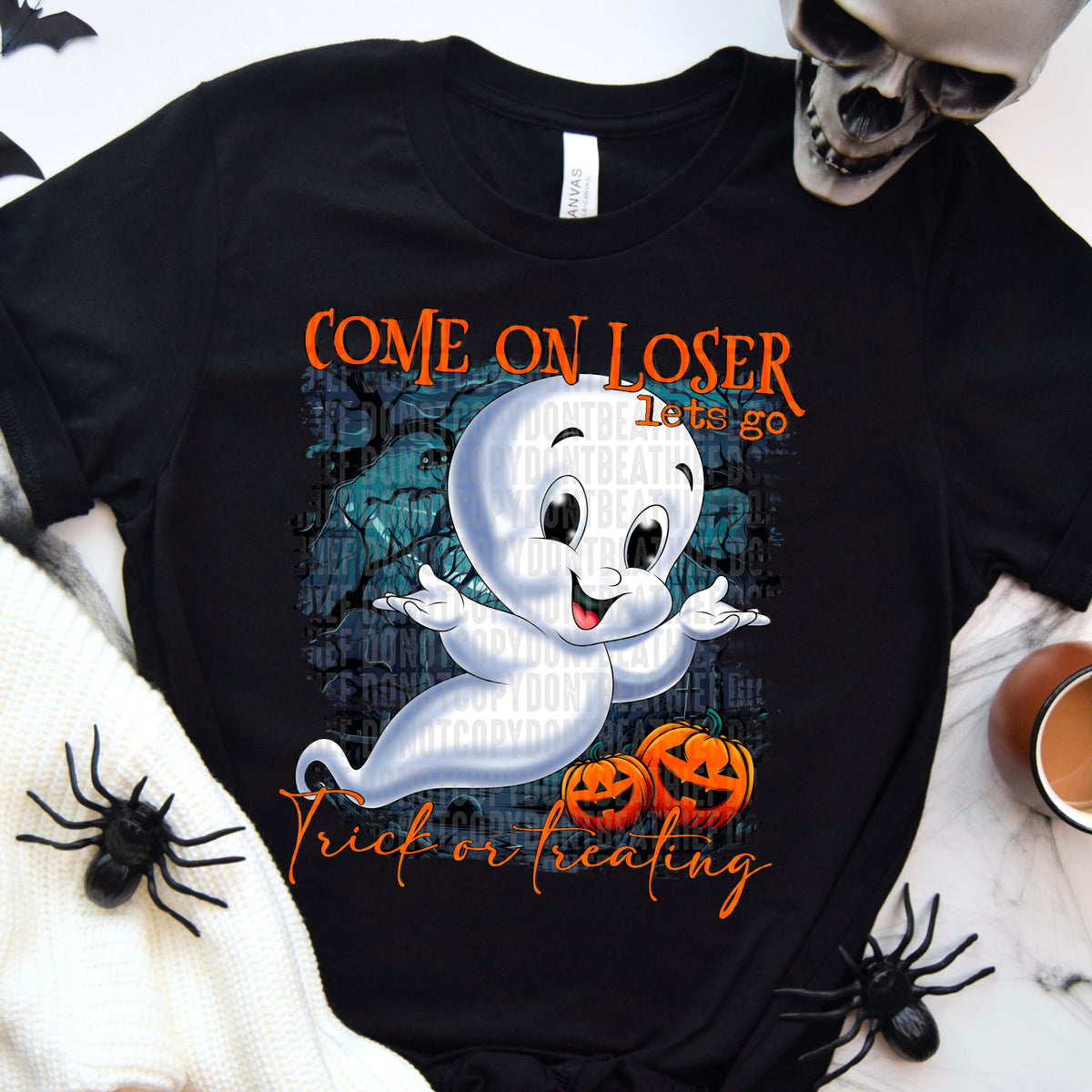 Let’s Go Trick Or Treating Ghost 113231 DTF transfer