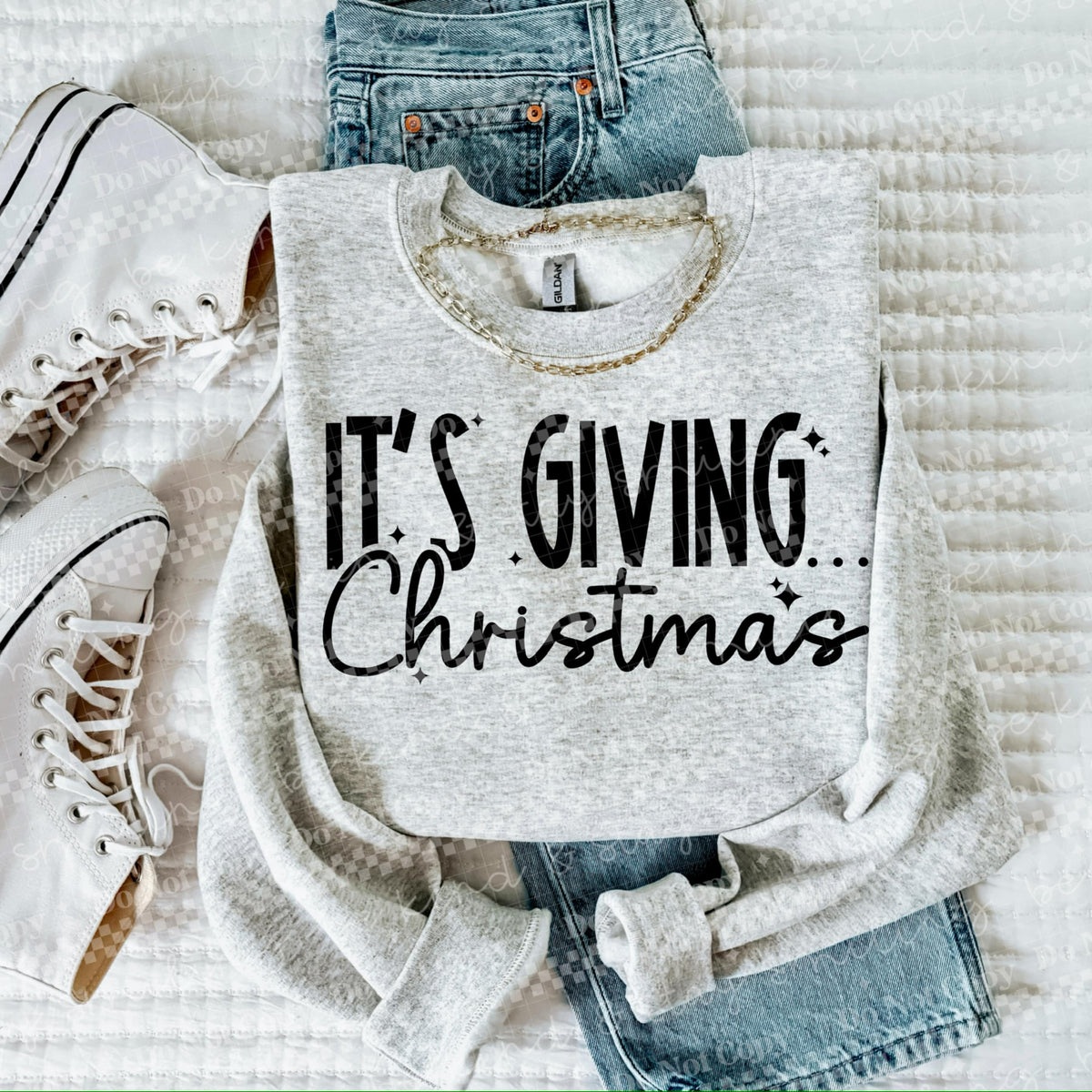 It’s giving Christmas BLACK (CMLD) 116735 DTF TRANSFER