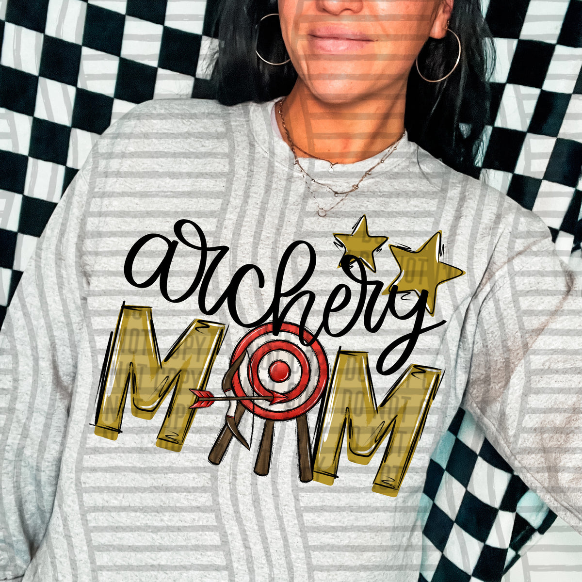 archery mom gold stars (Caplinger) DTF transfer