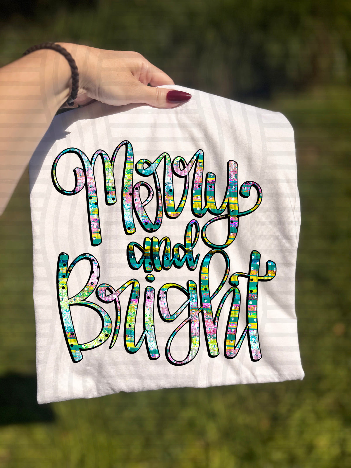 Merry & Bright Colorful (Caplinger) DTF Transfer