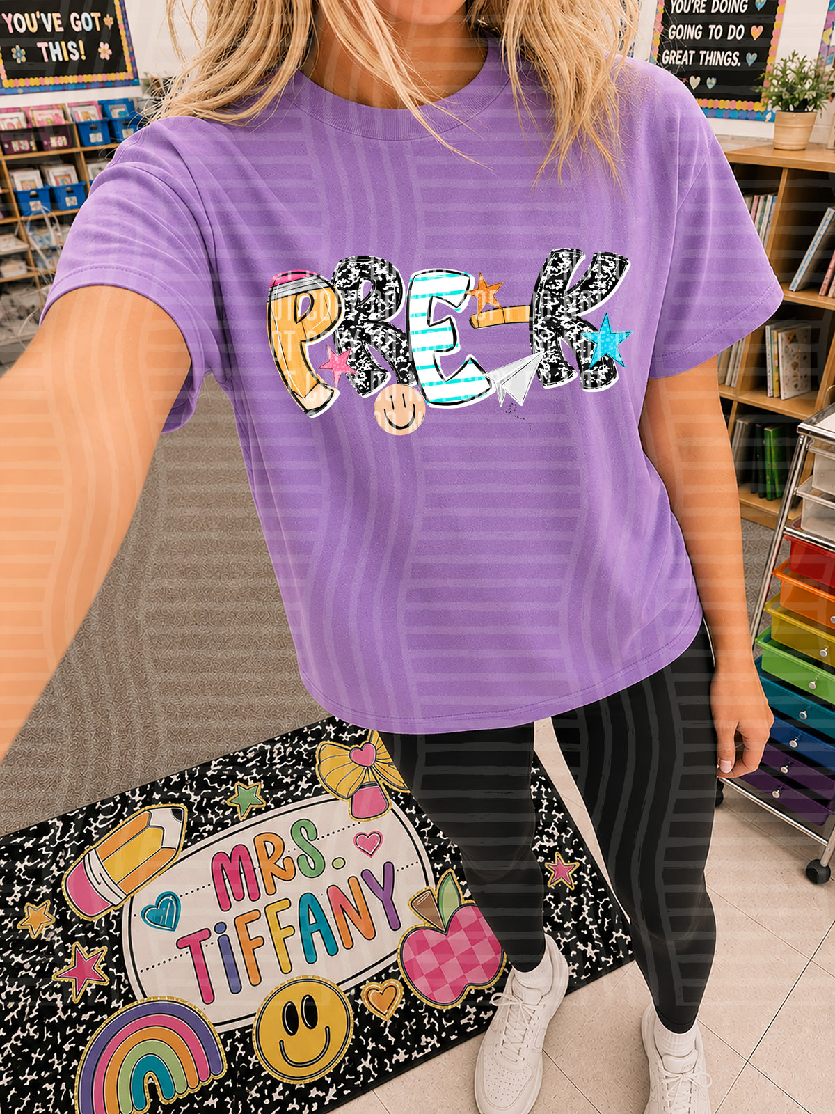 pre k grade school print font (caplinger) DTF Transfer