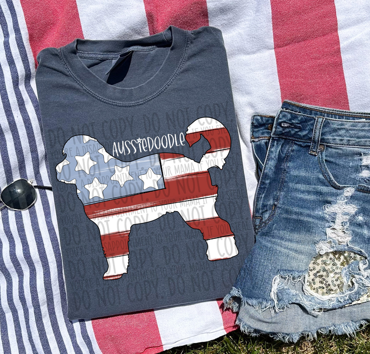 AUSSIE DOODLE white (SWD) DTF transfer