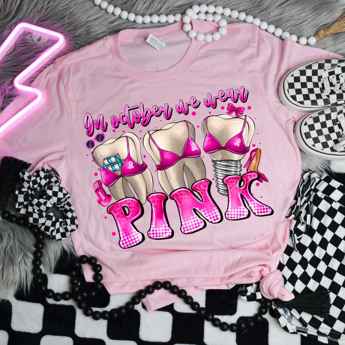 In October We Wear Pink (RD) DTF Transfer