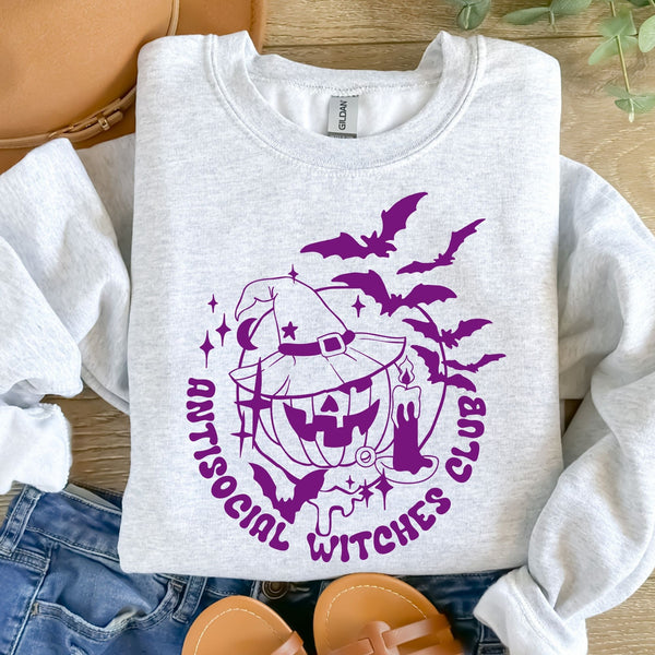 Antisocial Witches Club Purple-38273-DTF transfer