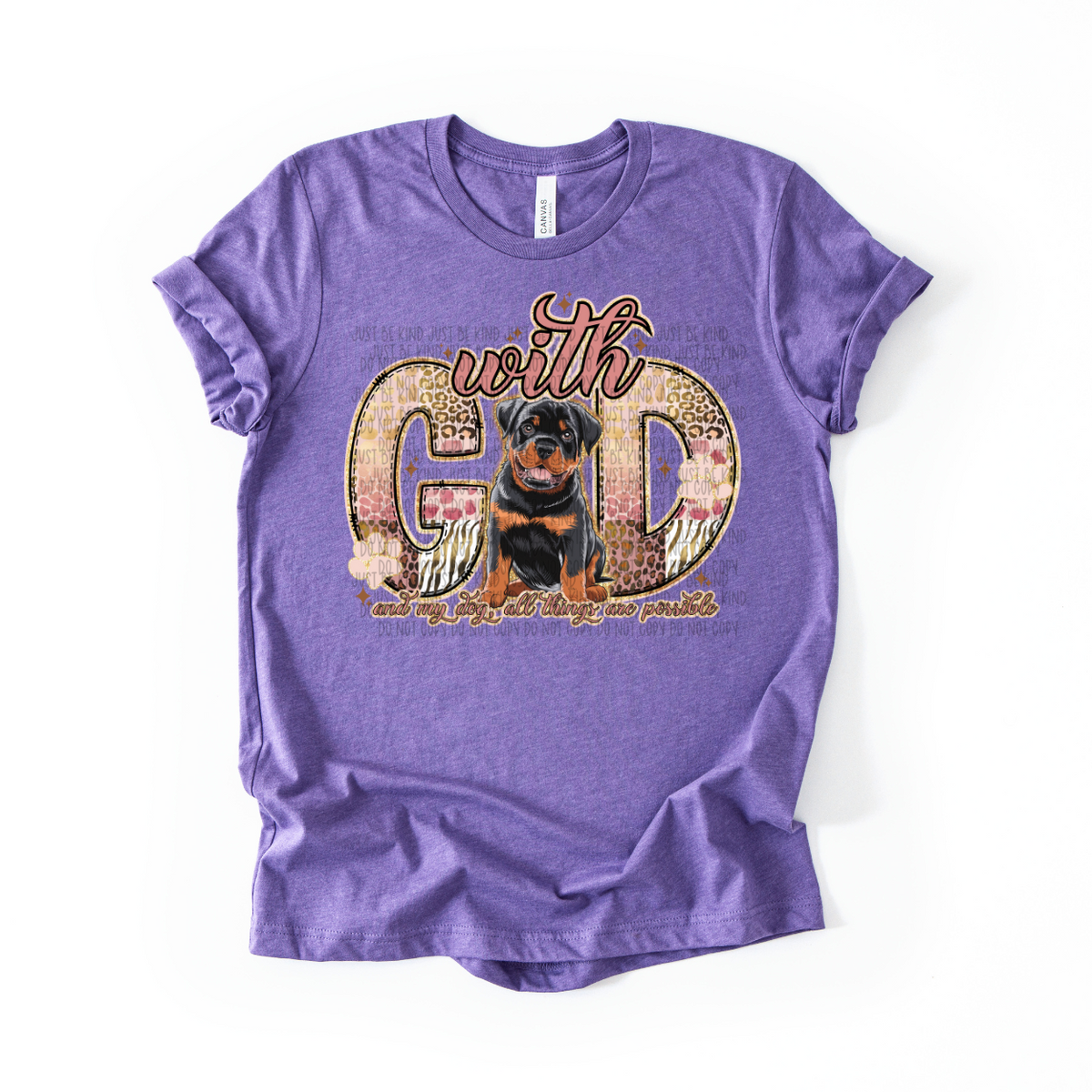 With God and my dog, all things are possible Pitbull (SSD) DTF transfer