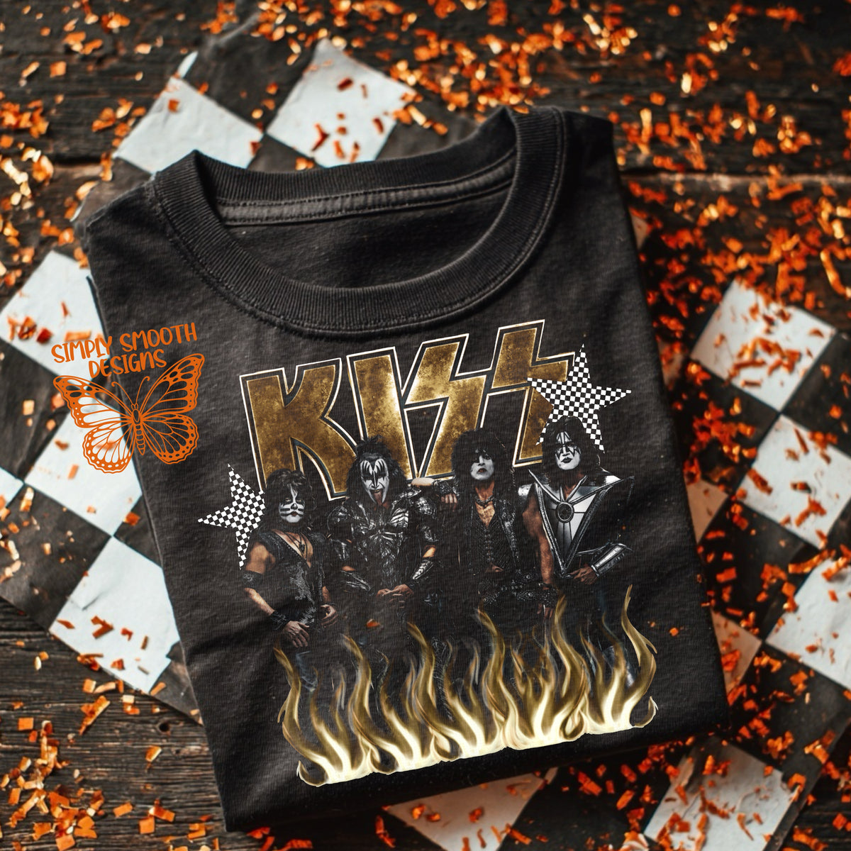 K band sketch with stars (SSD) DTF Transfer