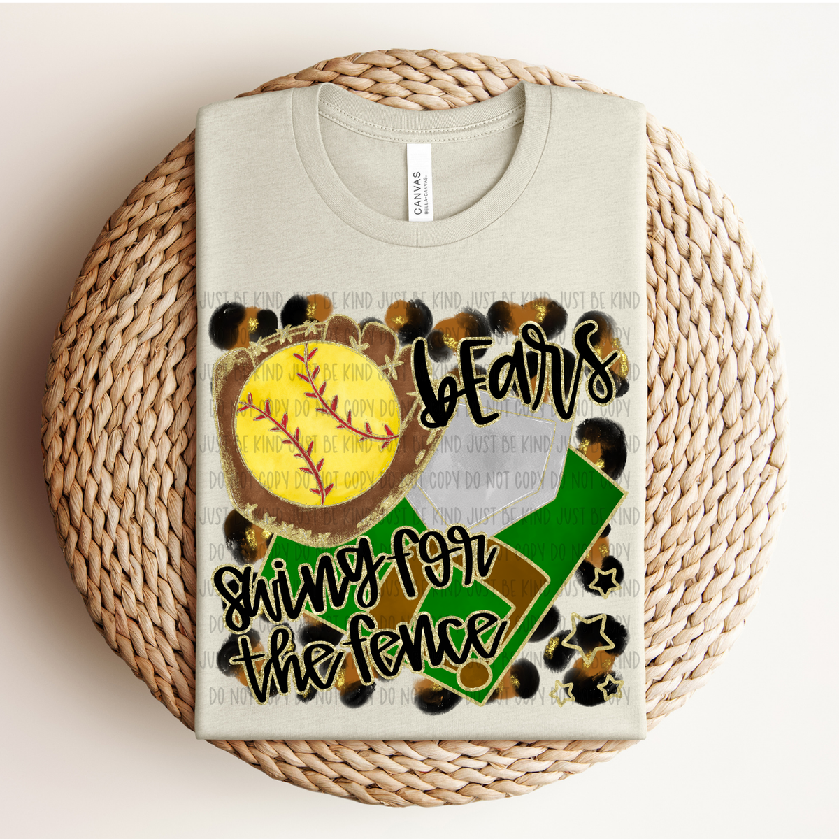 Softball Bears Swing For The Fence (Caplinger) 83446 DTF Transfer