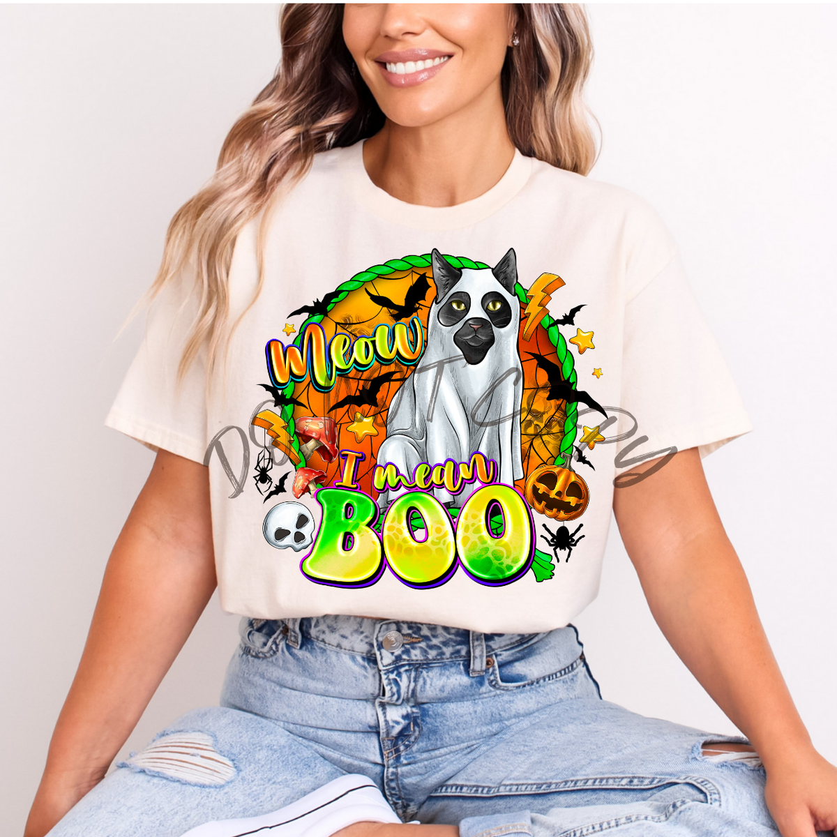 Meow I Mean Boo (RD) DTF Transfer