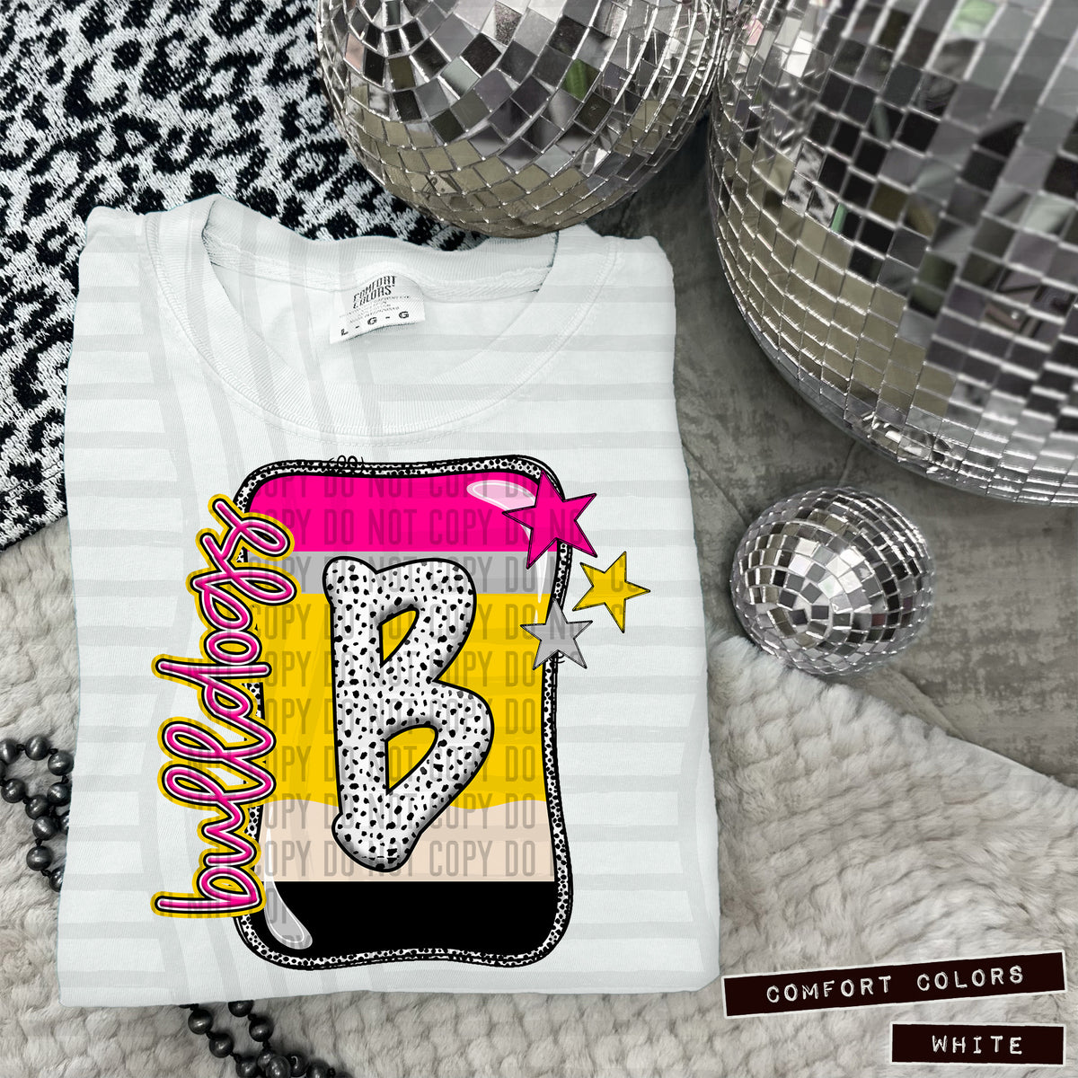 Bulldogs Pencil Mascot (Caplinger) 101192 DTF transfer