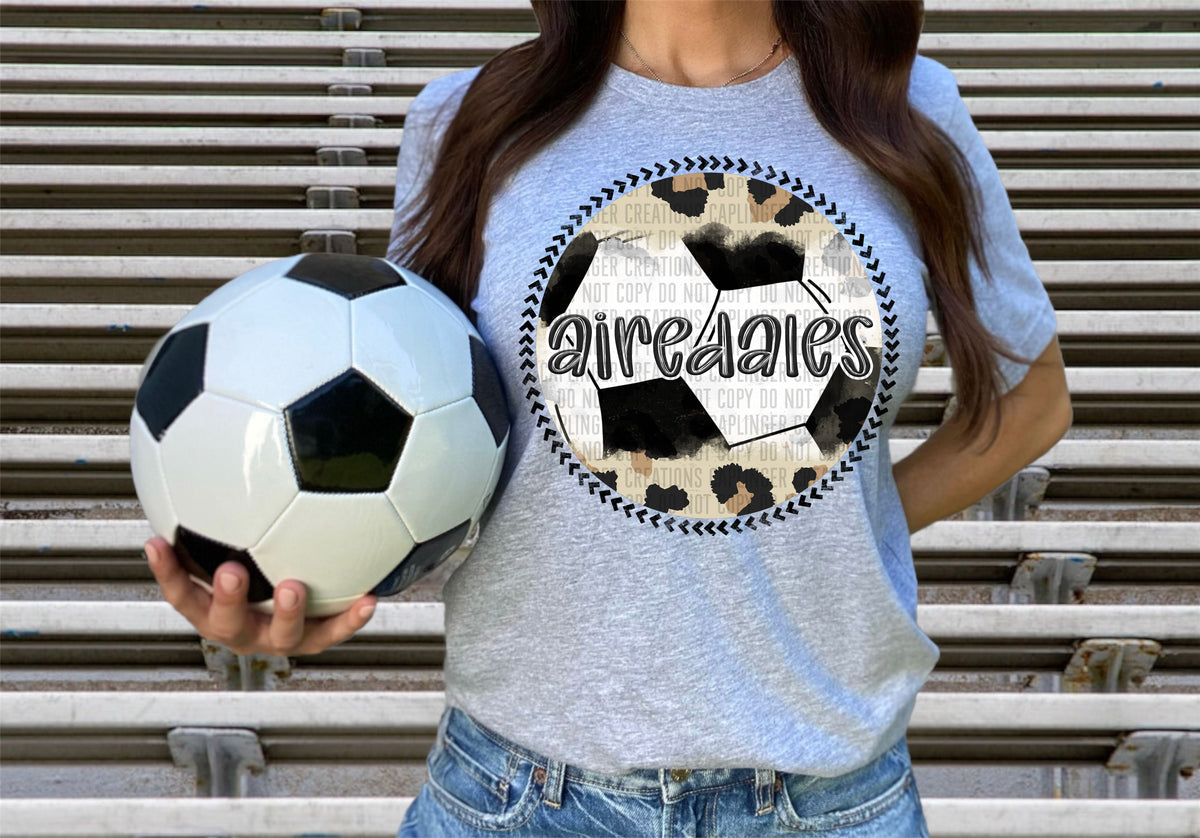 Airedales soccer background (Caplinger) DTF transfer
