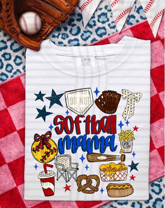 Softball mama items (Caplinger) DTF Transfer