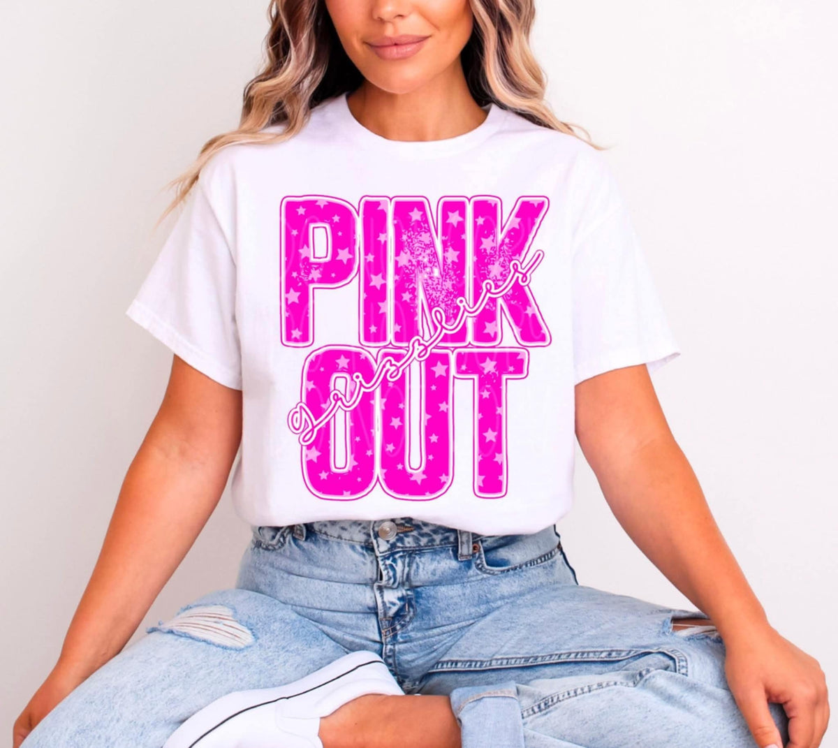 Grizzlies pink Out Mascot pink and stars (C’s) DTF transfer