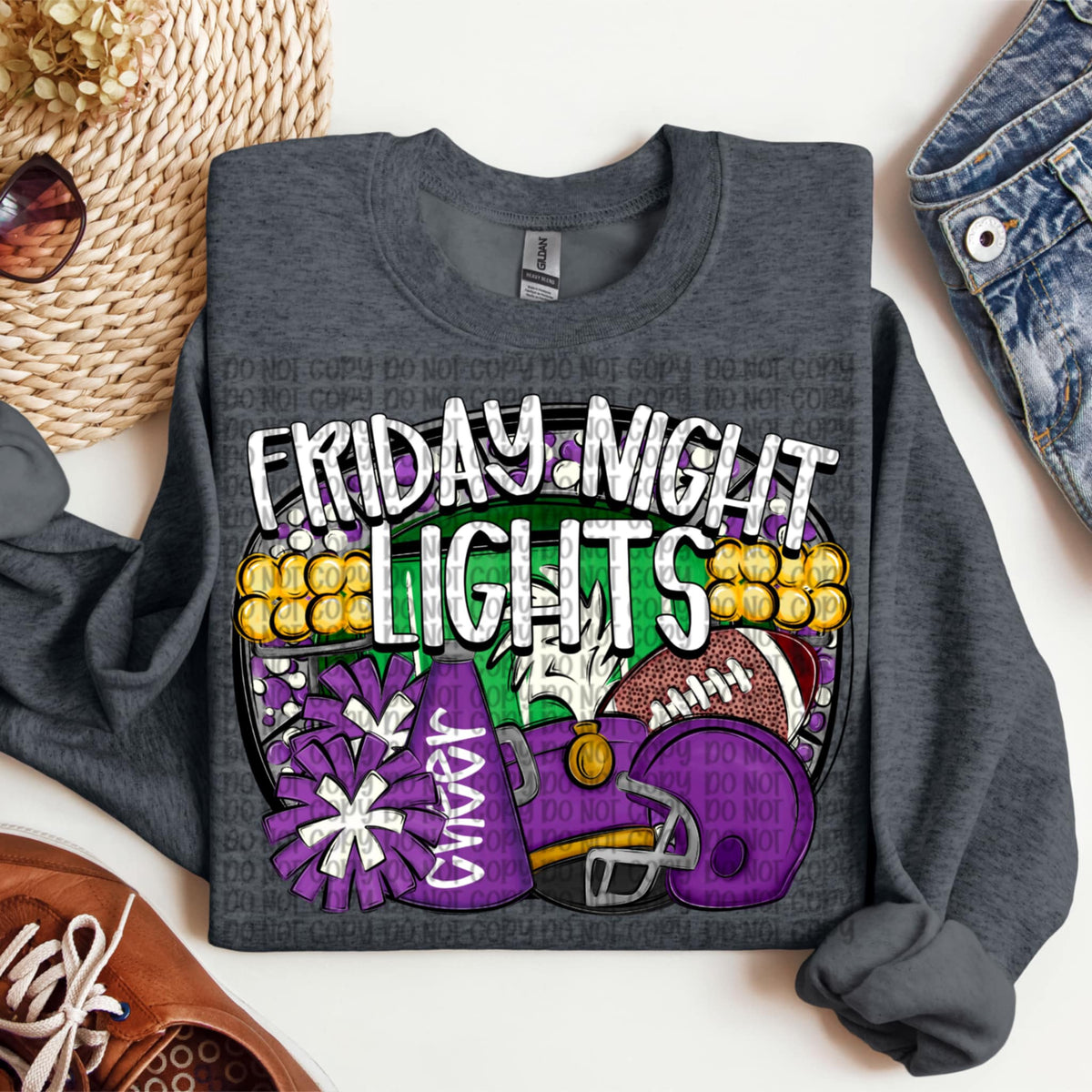 Friday night lights purple (VP) 107521 DTF transfer
