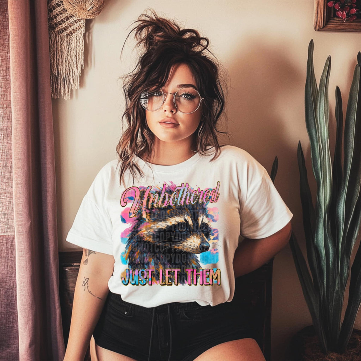 Unbothered just let them raccoon (SDD) 99298 DTF transfer