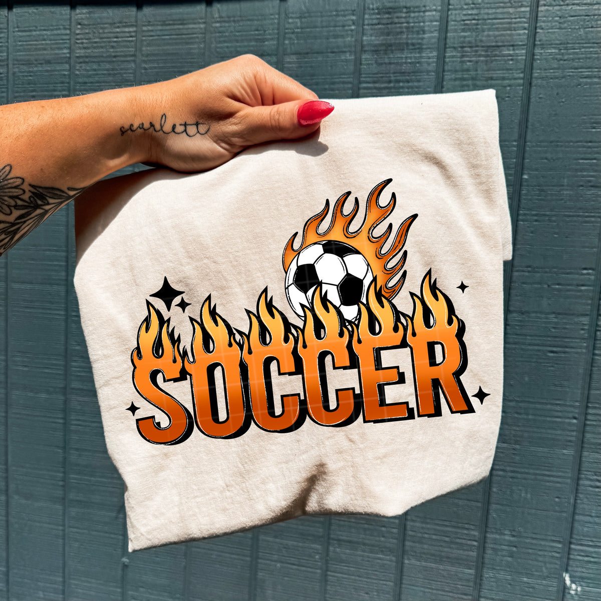 Soccer flames (CSC) DTF Transfer