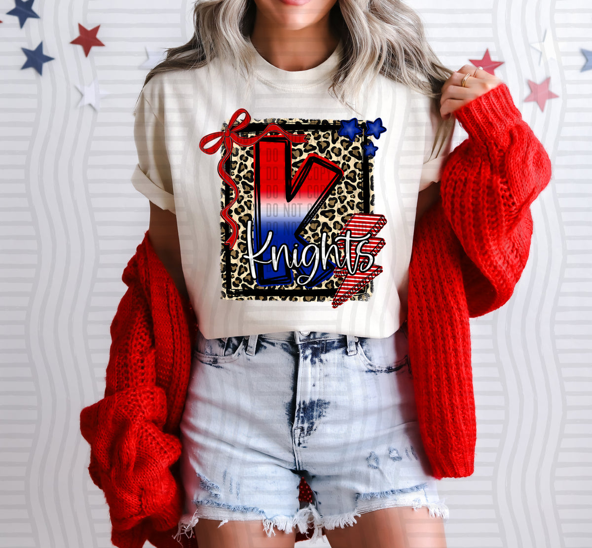 knights Star Spangled Sass Mascots (Caplinger) DTF transfer