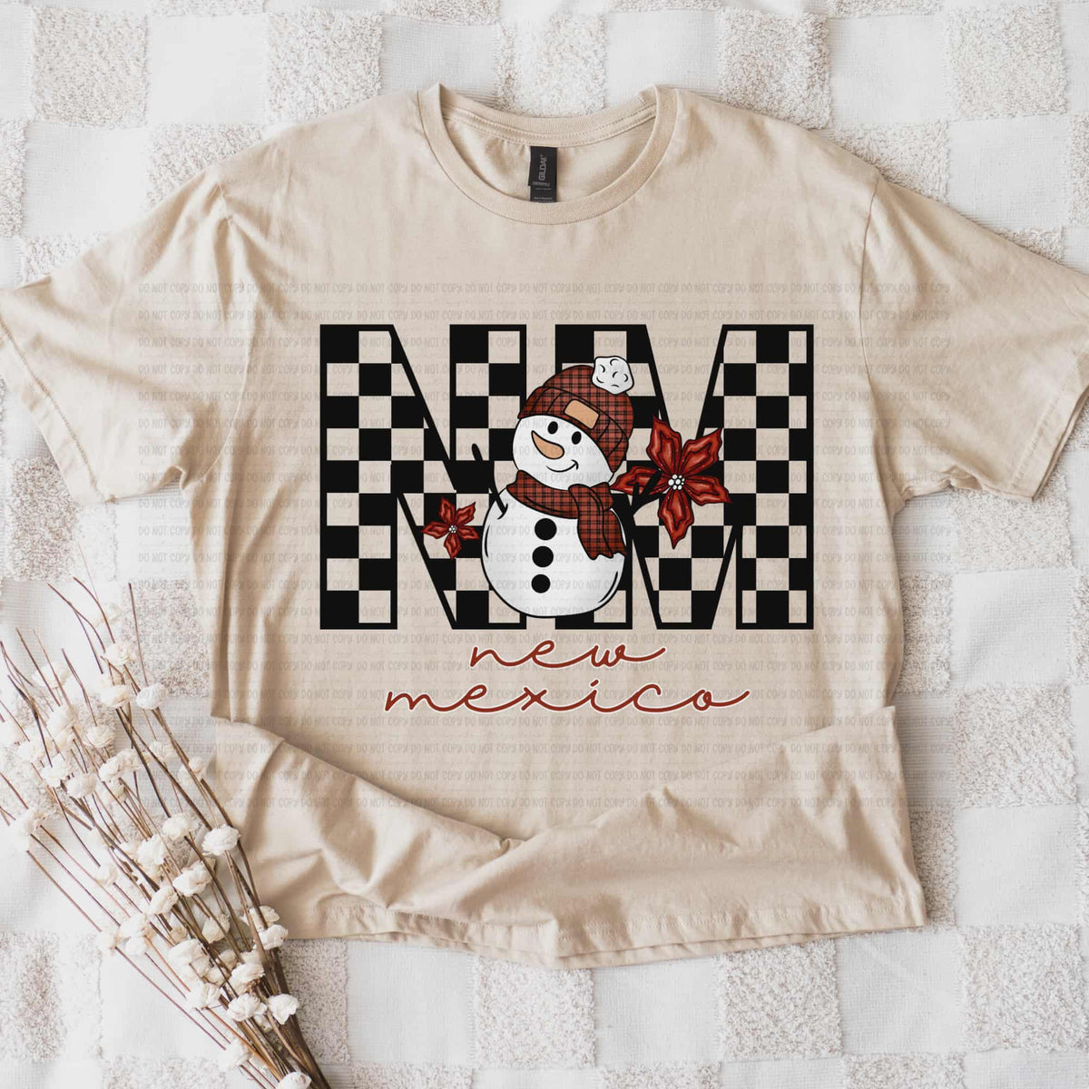 New Mexico snowman checker (REVEL) DTF Transfer