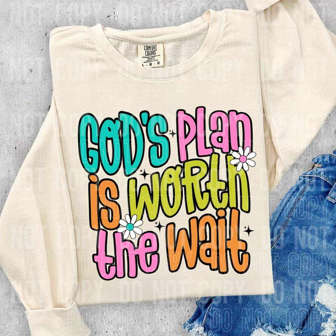 Gods plan is worth the wait (SBB) 62279 DTF transfer