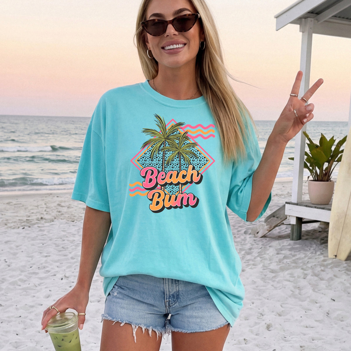 Beach Bum Palm tree (CSC) DTF Transfer