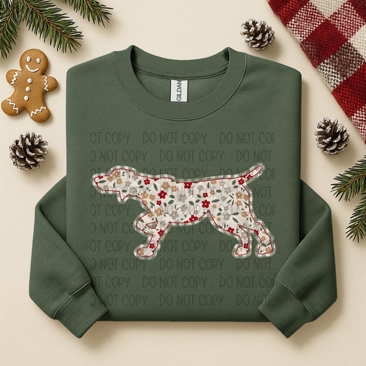 German Short hair pointer Floral (SWD) DTF TRANSFER