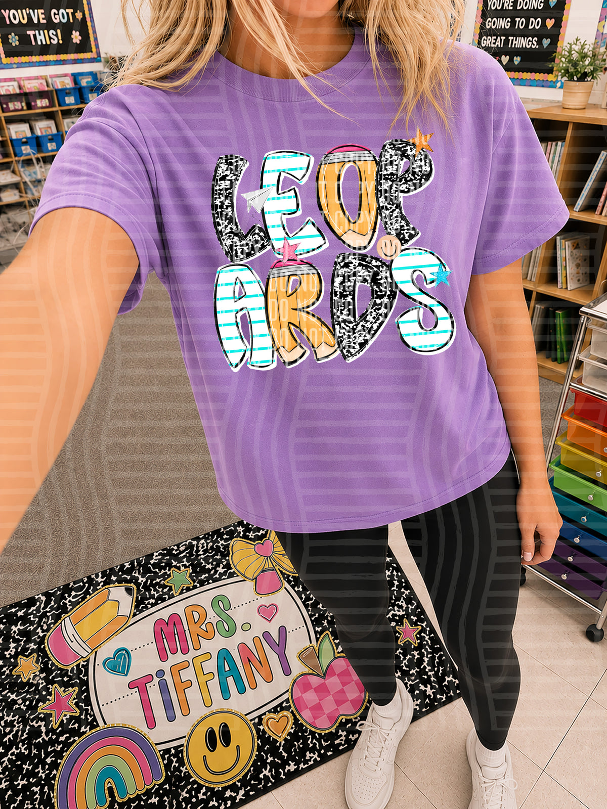 leopards pencil paper font (CAPLINGER) DTF Transfer
