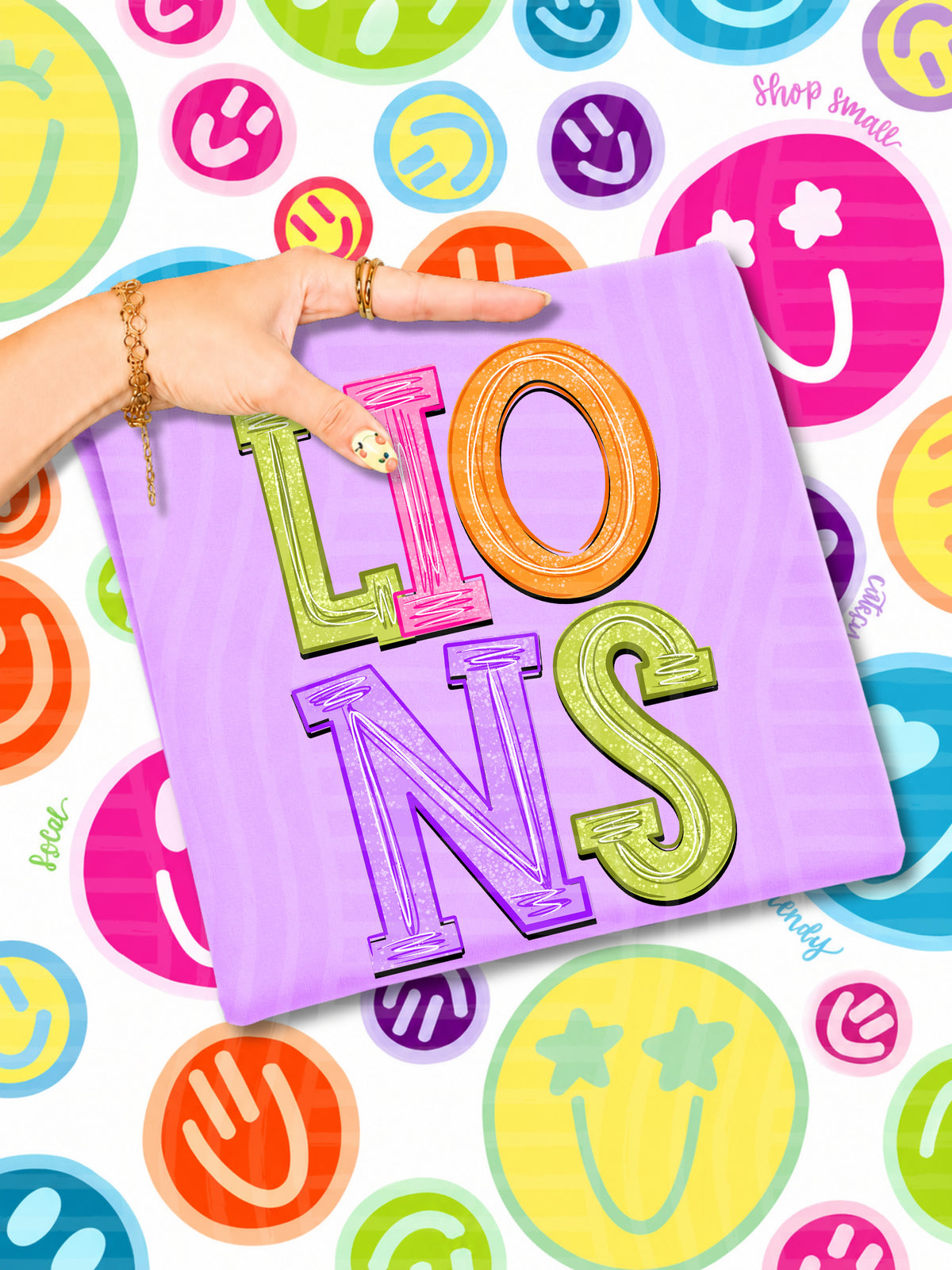 lions simply colorful stacked (Caplinger) DTF Transfer