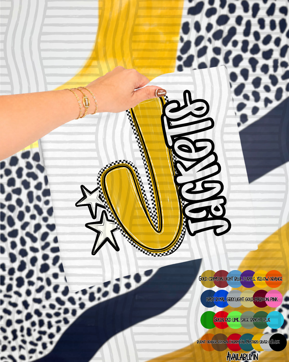 Jackets Checker Crush Yellow (Caplinger) DTF transfer