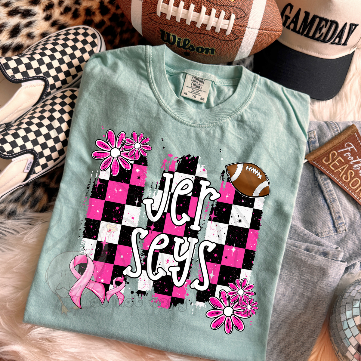 Jerseys Pink Checker Mascot (DKD) DTF Transfers