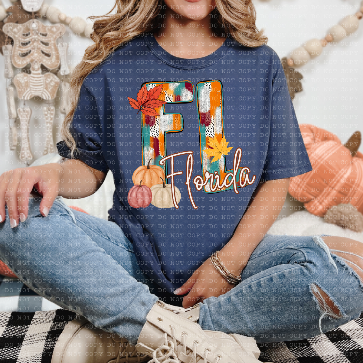 FL Florida Fall Watercolor 59779 DTF Transfer