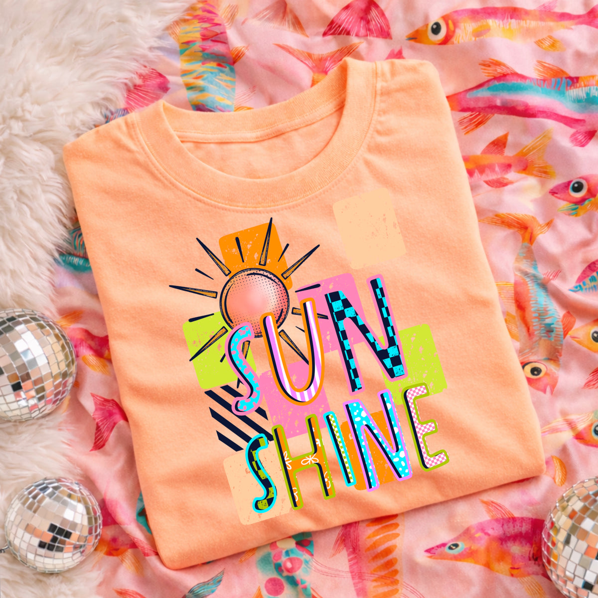 Sunshine colorful checker (CSC) DTF Transfer