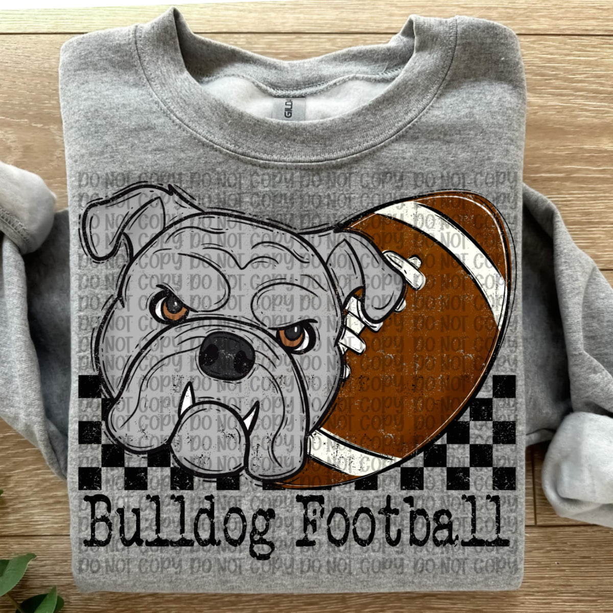 Bulldog Football Checker VP DTF transfer