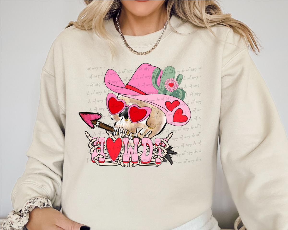 Skelly cowboy howdy 56509 DTF TRANSFER