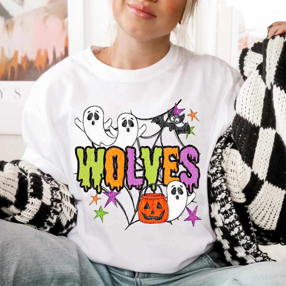 Wolves Halloween (City) DTF transfer