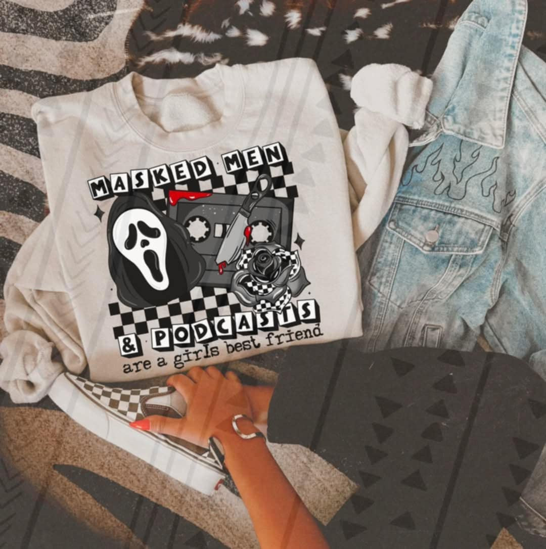 Masked men & podcasts 1 (TGG) 103267 DTF transfer