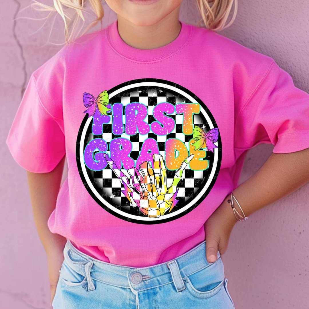 First grade skellie hand circle GIRL (VIRGO) 50179 DTF transfer